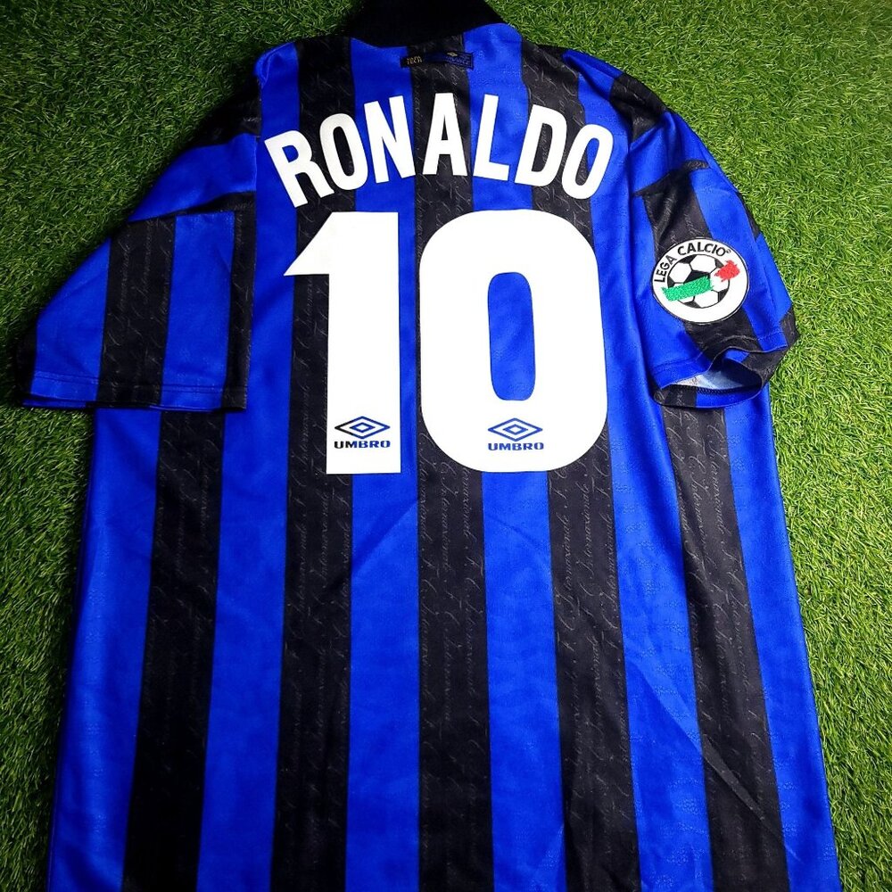 Ronaldo Inter Milan 1997 1998 DEBUT Umbro Soccer Jersey XL